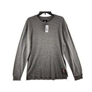 Ecko Unltd. Mens  Size L Grey Marled Long Sleeve Crewneck Thermal Shirt